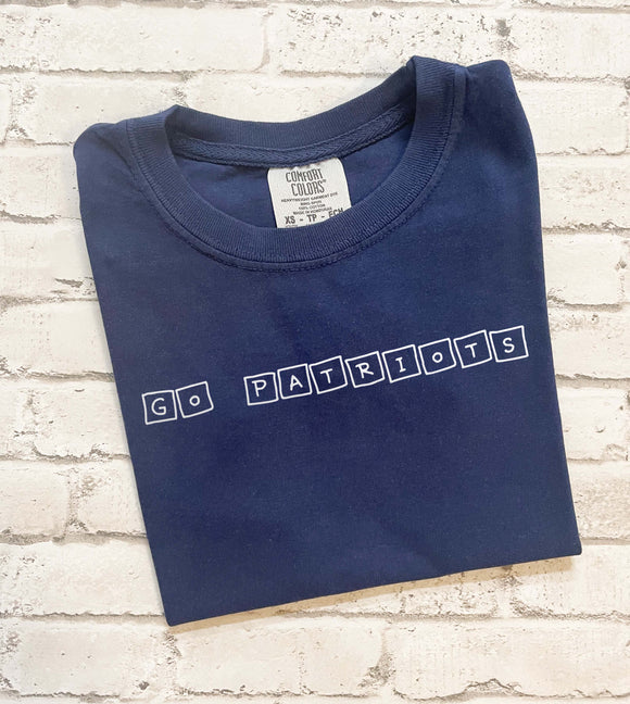 Go Patriots Tee (Square Letters)