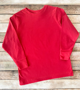 Custom Red Long Sleeve Tee