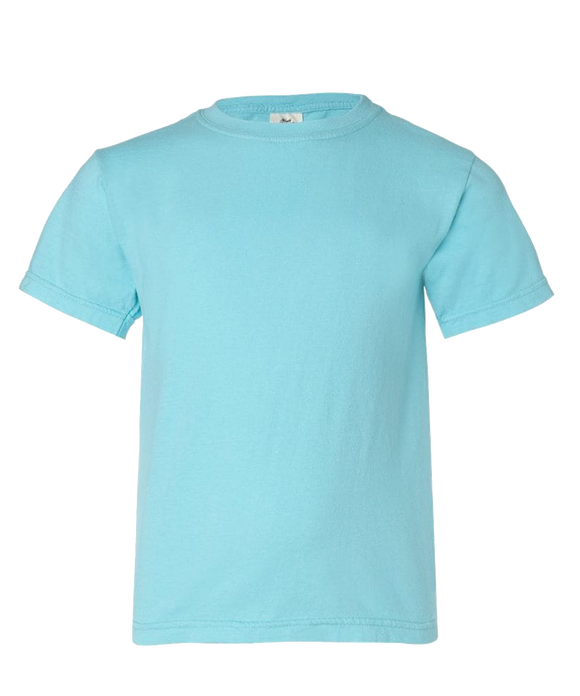 Comfort Colors T-Shirt – X-Large, Lagoon Blue, Pull-On Closure, Machine Wash